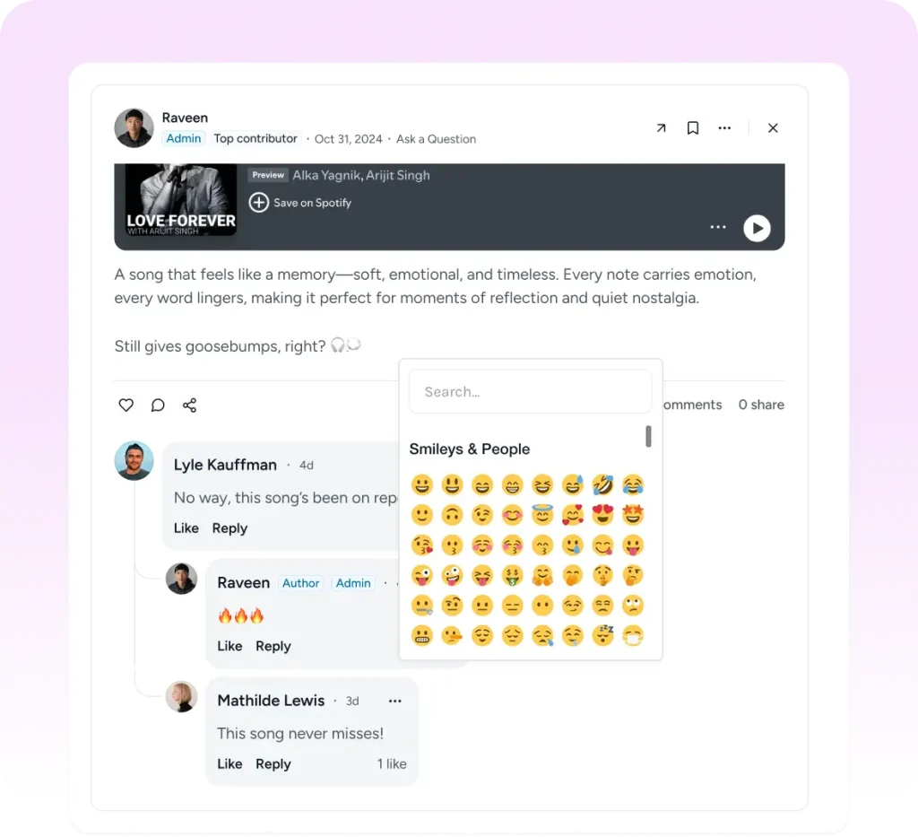 Discussions make engagement effortless