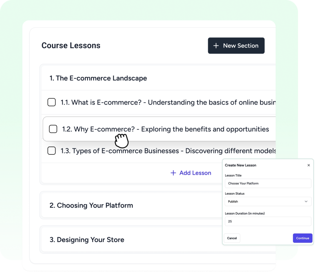 Course Builder space image
